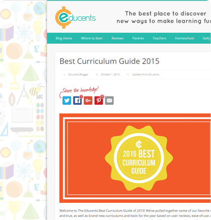 Educents Best Curriculum Guide 2015, October 1, 2015